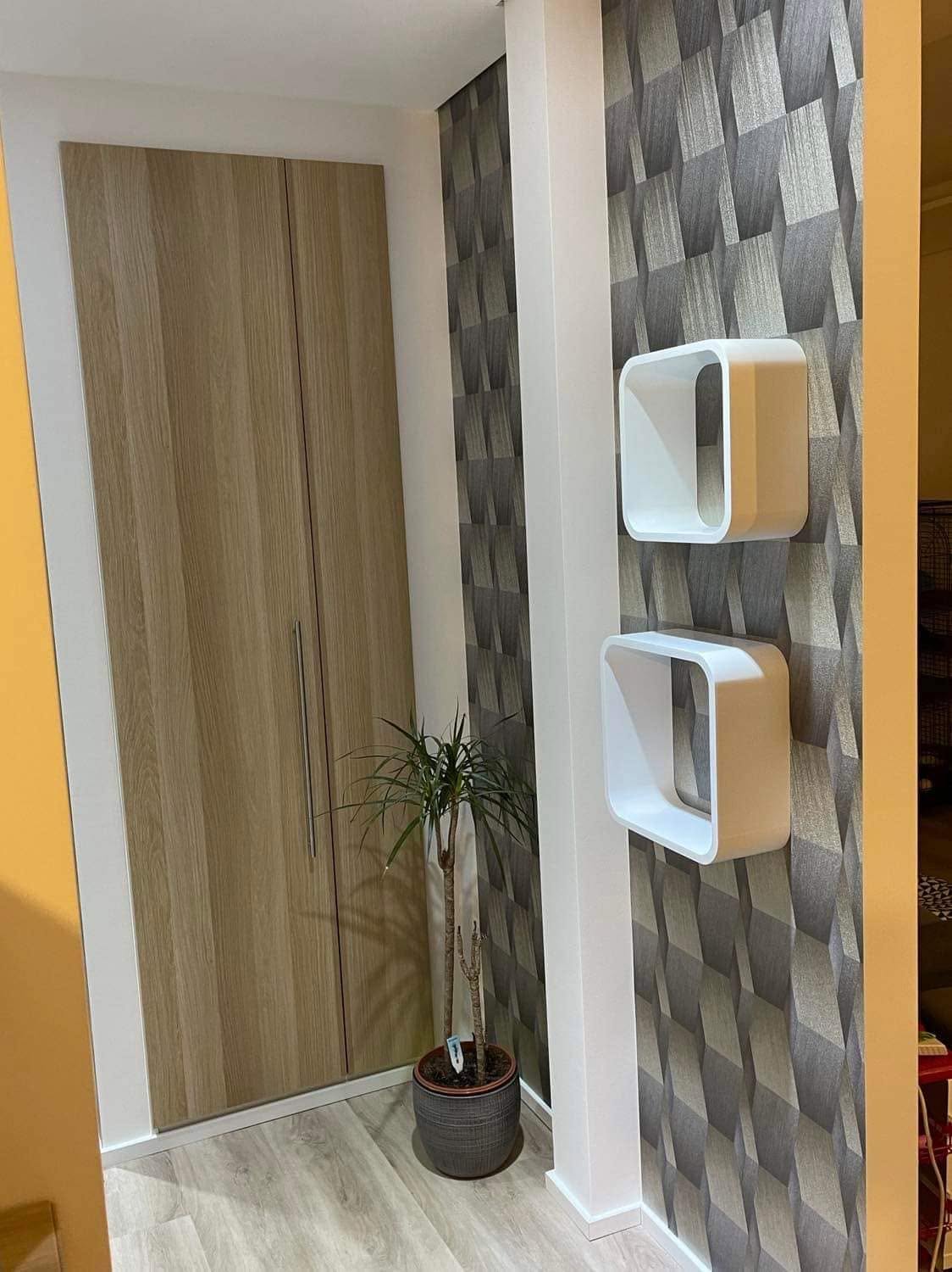 Entrada com papel de parede 3D